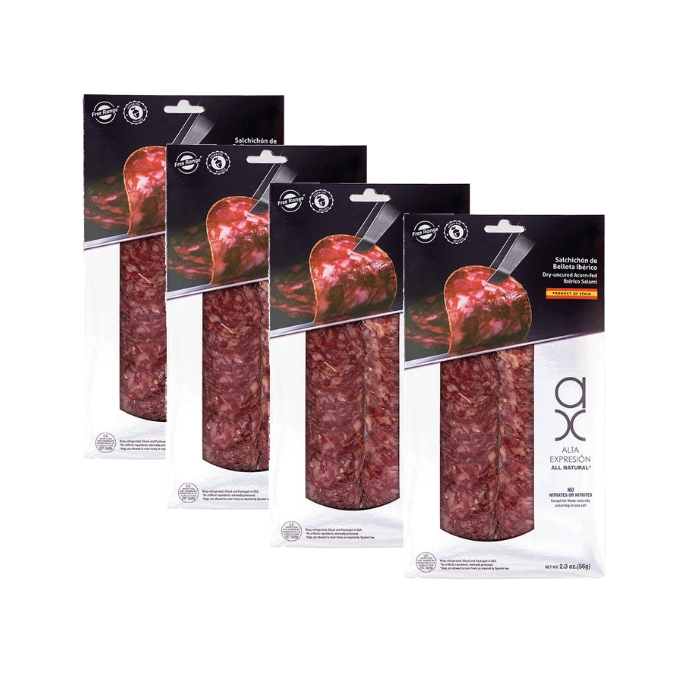 Sliced Salchichón Acorn-Fed Ibérico_pack 4 uds